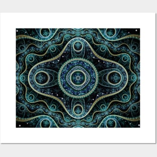 Mystical Grand Royal Julian Fractal Mandala Art Posters and Art